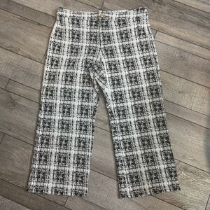 Michael Kors Plaid Jacquard Capri Pants - Large
